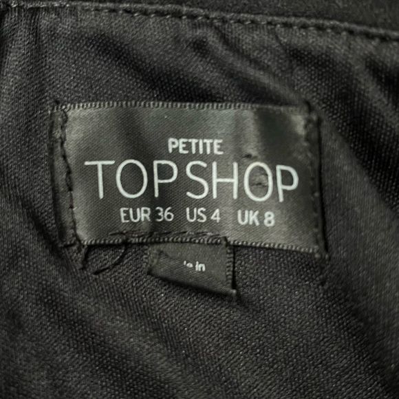 Topshop Scalloped Hem Mini Skirt Black Size 4 - Picture 5 of 7